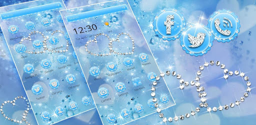 Blue Diamond Glitter Theme Wallpaper PC screenshot Blue Diamond Glitter Theme Wallpaper PC screenshot