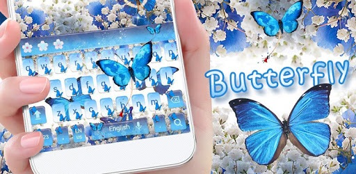 Blue Butterfly Keyboard Theme Baby's Breath Flower PC screenshot Blue Butterfly Keyboard Theme Baby's Breath Flower PC screenshot