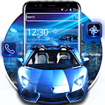 Blue Neon Car Theme icon