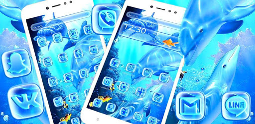 Blue Whale Sea Theme PC screenshot