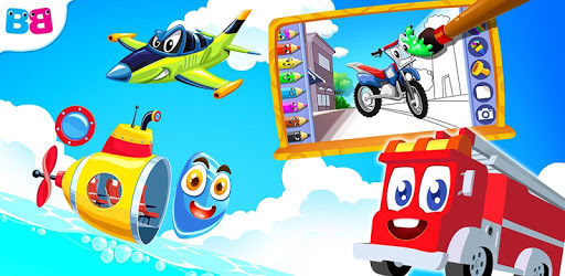 Toddler car games - car Sounds Puzzle and Coloring PC screenshot