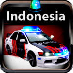Police Indonesian with siren & light icon