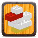 Animals with building bricks icon