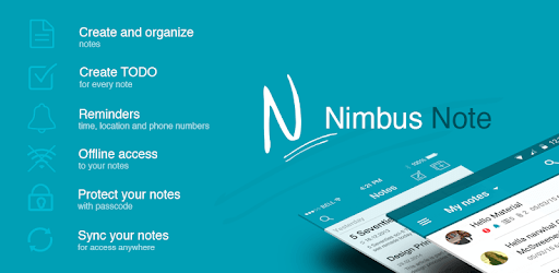 Nimbus Note - Useful notepad and organizer PC screenshot