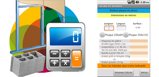Building calculations PC screenshot Building calculations PC screenshot