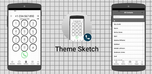 Dialer Theme Sketch PC screenshot