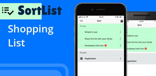 Shopping list - Sortlist PC screenshot Shopping list - Sortlist PC screenshot
