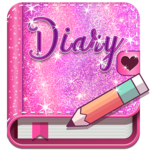 Pink Glitter Secret Diary icon