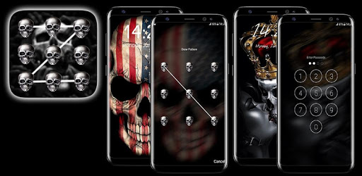 Skull 3D Pattern Lock Screen PC screenshot