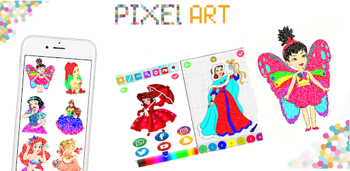 Princess Glitter Color by number: Girls pixel art PC screenshot