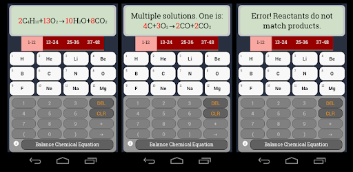 Chem Equation Balance (Free) PC screenshot