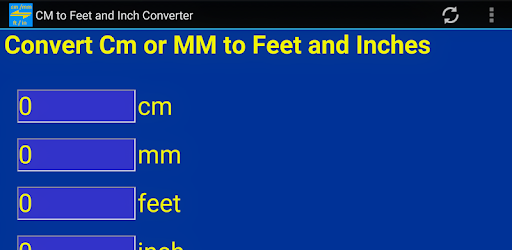 cm, mm to inch, feet converter tool PC screenshot cm, mm to inch, feet converter tool PC screenshot