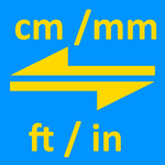 cm, mm to inch, feet converter tool icon