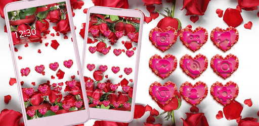 Red Rose Theme Wallpaper Red Roses Lock Screen PC screenshot