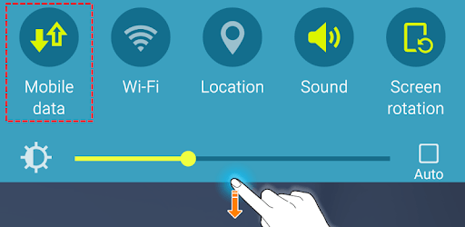 Install the MobileData button PC screenshot