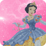 Princess Pixel Art Sandbox Color By Number Drawing icon