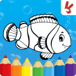 Coloring games for kids animal icon