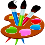 Painting and drawing game icon