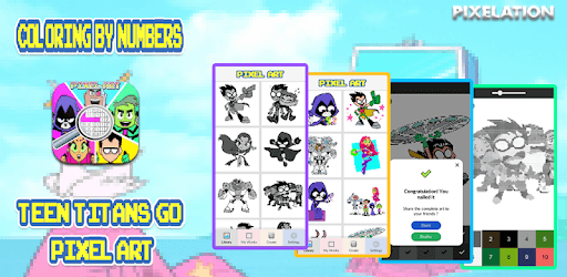 Color By Number Teen Titans Go Pixel Art Games PC screenshot