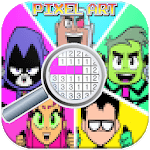 Color By Number Teen Titans Go Pixel Art Games icon