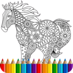 Animal coloring mandala pages icon