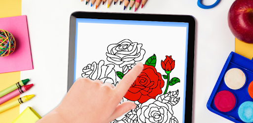Flowers Mandala coloring book PC screenshot