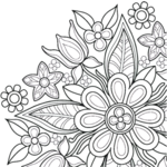 Flowers Mandala coloring book icon