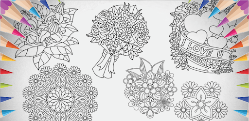 Adult Coloring: Flowers PC screenshot
