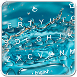 3D Blue Water Keyboard Theme for PC