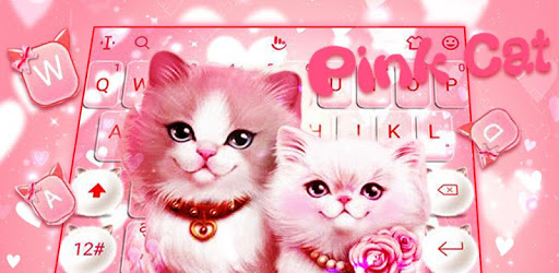 Cute Pink Lovely Kitty Cat Keyboard Theme PC screenshot