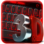 3D Black And Red Tech Keyboard Theme icon