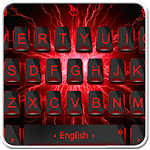 Black Red Thunder Keyboard Theme for PC
