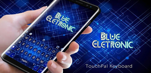 Blue Electronic Keyboard Theme PC screenshot
