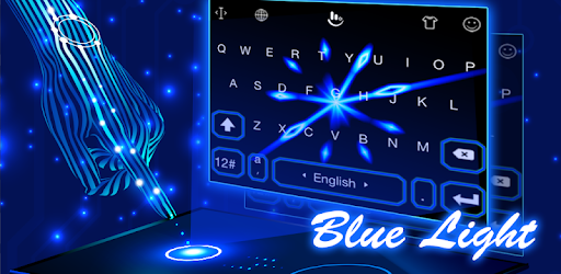 Live 3D Animated Blue Light Keyboard Theme PC screenshot