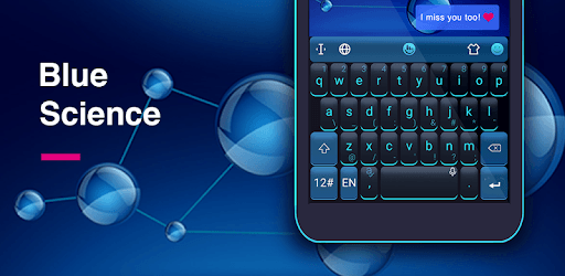 Blue Science Keyboard Theme PC screenshot