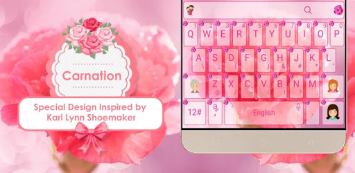Pink Carnation Keyboard Theme PC screenshot