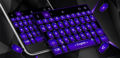 Cool Black Purple Keyboard Theme PC screenshot