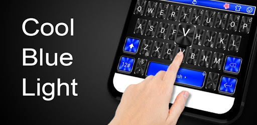 Cool Blue Light Keyboard Theme PC screenshot
