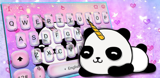 Cute Panda Unicorn Keyboard Theme PC screenshot