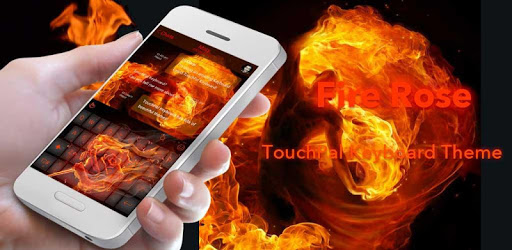 Fire Rose Keyboard Theme PC screenshot