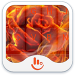 Fire Rose Keyboard Theme for PC