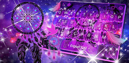 Purple Galaxy Dream Catcher Keyboard Theme PC screenshot