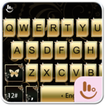 Gold Butterfly Keyboard Theme for PC