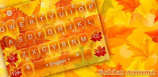 Golden Autumn Keyboard Theme PC screenshot