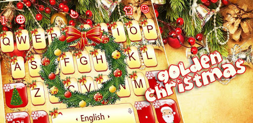 Golden Christmas Keyboard Theme PC screenshot