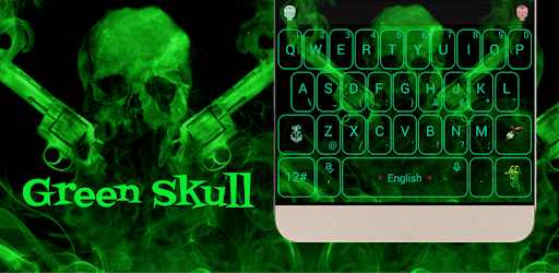 Green Skull Gun Keyboard Theme PC screenshot