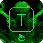 Green Skull Gun Keyboard Theme for PC