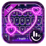 Live 3D Neon Sparkling Heart Keyboard Theme icon