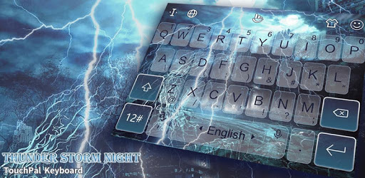 Live 3D Thunder Storm Night Keyboard Theme PC screenshot