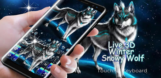 Live 3D Winter Snowing Wolf Keyboard Theme PC screenshot Live 3D Winter Snowing Wolf Keyboard Theme PC screenshot